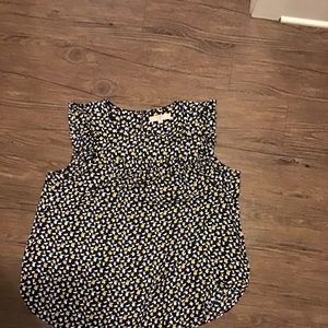 Loft Lemon Flutter Sleeve Top